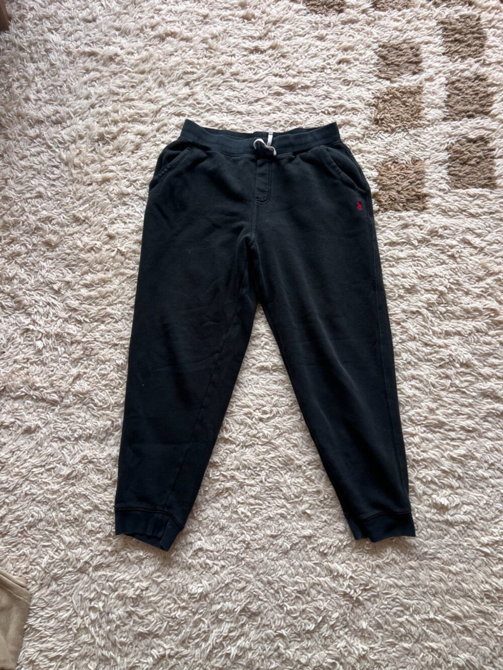Polo Ralph Lauren Joggers Black Red Pony Youth XL 18-20 Fits Adult XS/S